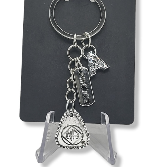 NA Narcotics Anonymous tree of life, gold live your dream keychain! Free goodie - Picture 1 of 4
